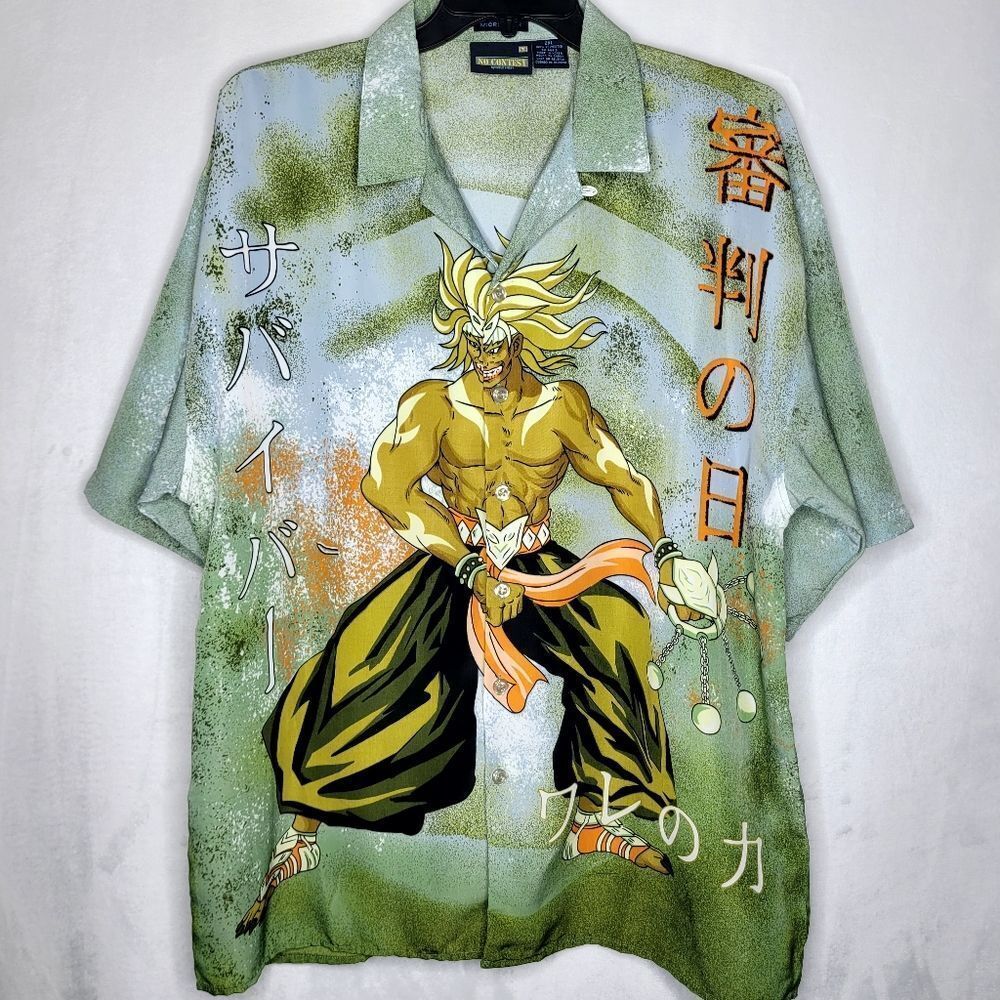 Vintage No Contest by Ringo Sport Anime Two-Sided Button-Down Shirt Size 2XL